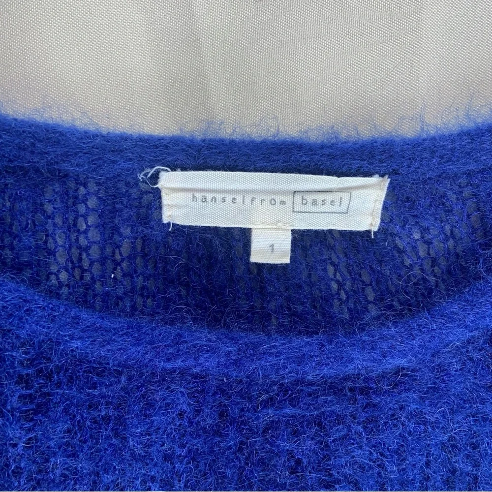HANSEL FROM BASEL Anthropology Kid Mohair Wool Blend Sweater Striped